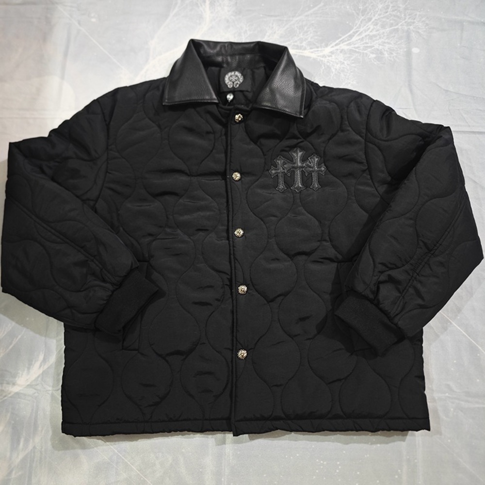 Chrome Hearts Black Quilted Cotton Jacket